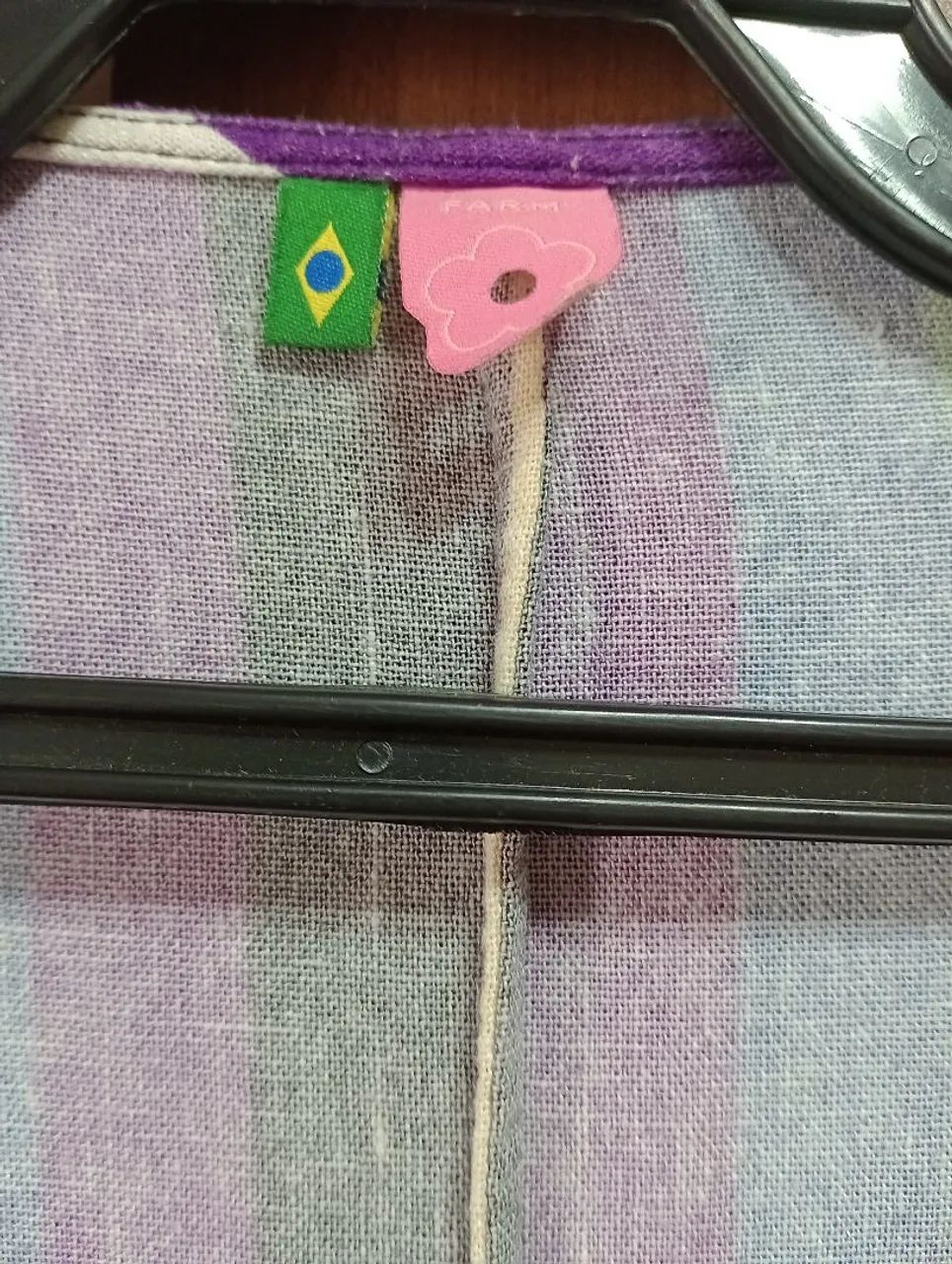Kimono colorido listrado Farm - Foto 3
