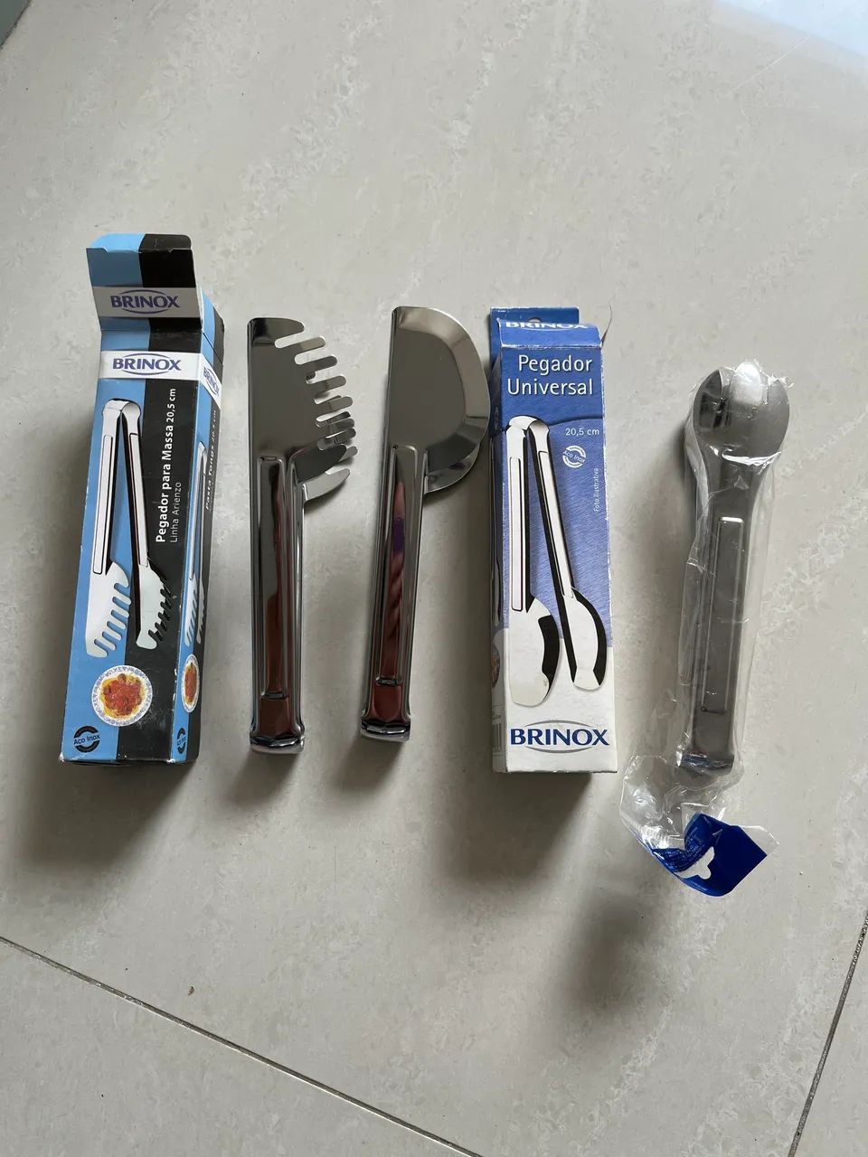 03 pinças inox Brinox novas - Foto 2