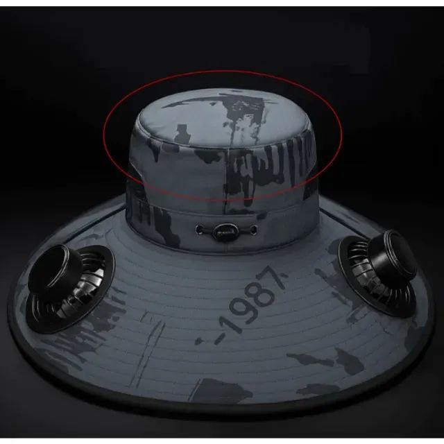 Chapéu de ventilador Solar USB chapéu com ventilador carregavel - Foto 4