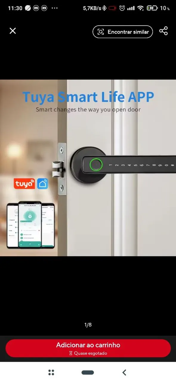 Fechadura Digital Tuya Smart Life com Biometria