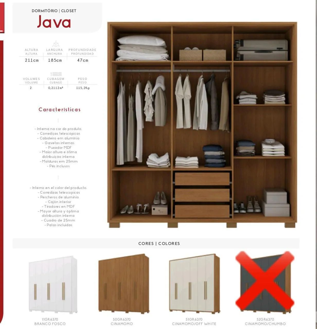Promoção ? Guarda-Roupa 6 Portas Amadeirado - Foto 4