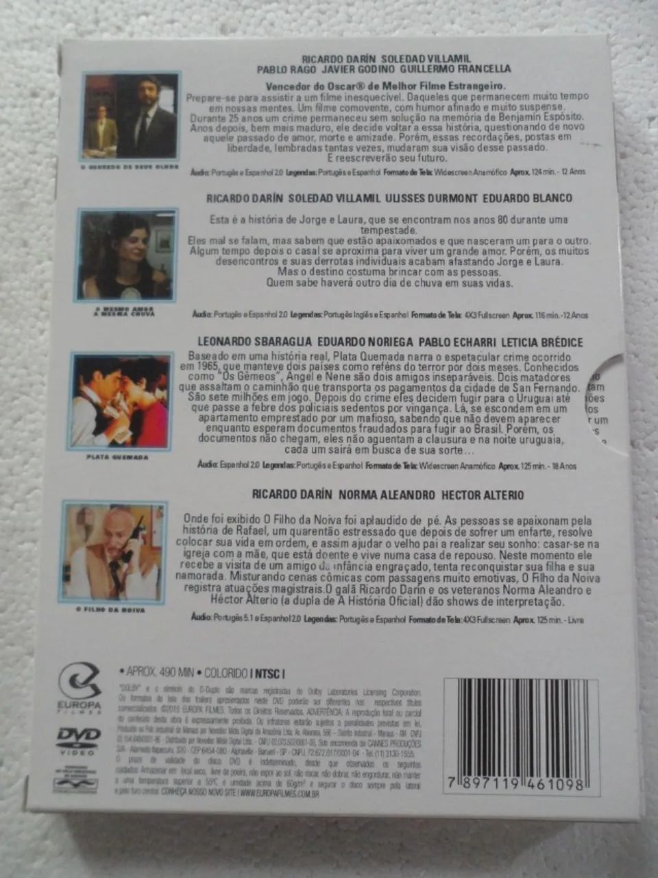 DVD Box O Essencial do Cinema Argentino DVD digipack 4 discos nacional e original - Foto 2