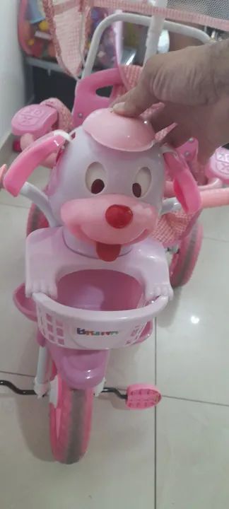 Triciclo Gangorra 3 em 1 Rosa - Foto 5