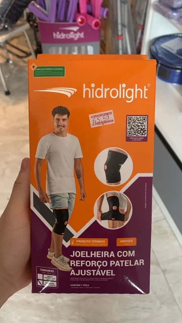 Joelheira com Reforço Patelar Ajustável - Hidrolight