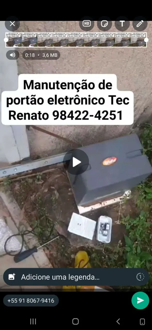 Manutenção Portão Eletrônico Tec Renato *