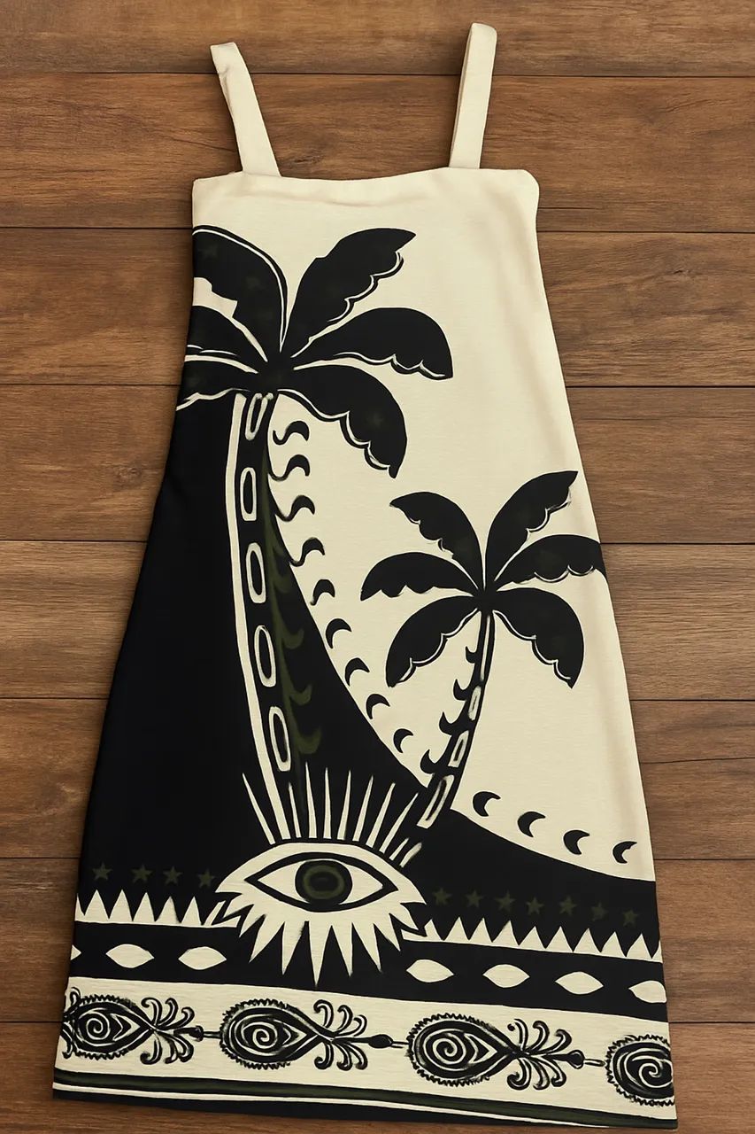 Vestido Estampado Tropical - Foto 2