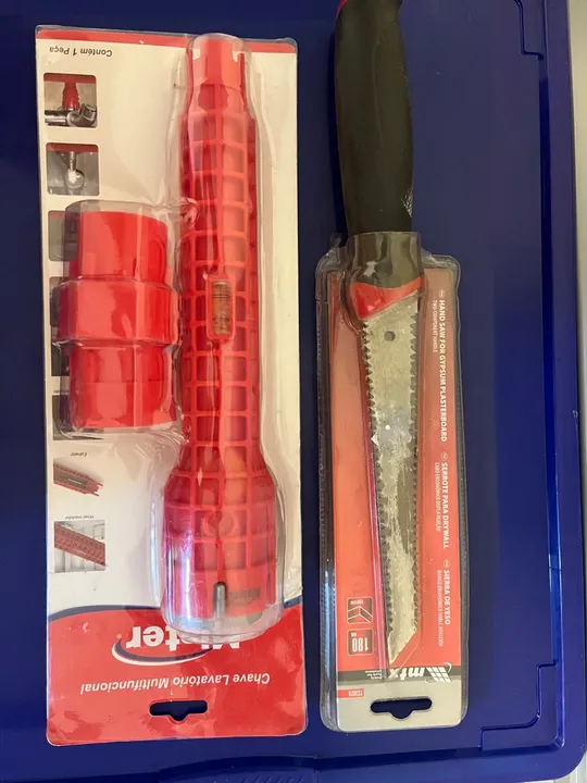 Kit Ferramentas Construção - Chave Lavatório e Serra