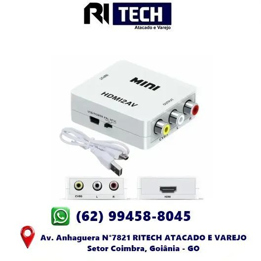 Adaptador Conversor AV RCA para HDMI