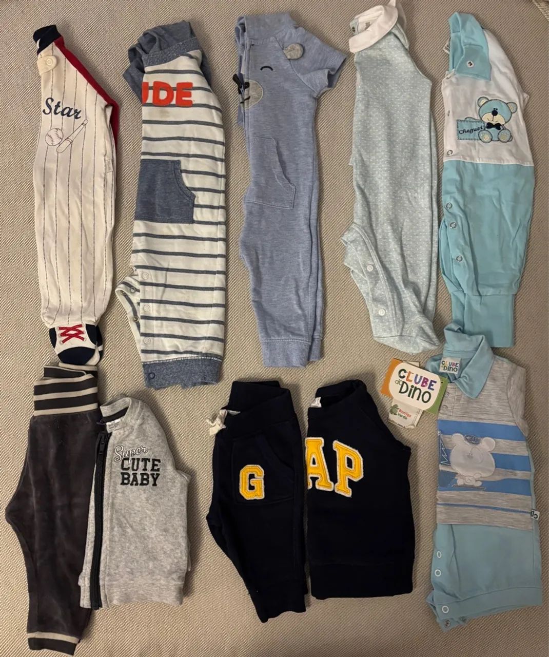 Lote de roupas para Bebê de a meses- Diversas Marcas Roupas