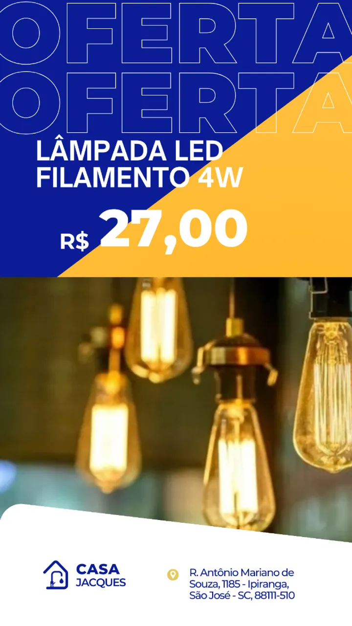 Lâmpada Led Filamento 4w