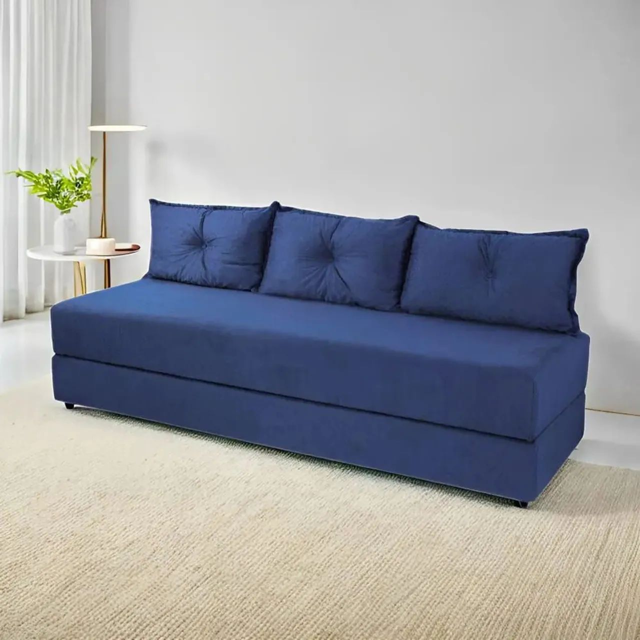 Sofá Cama Azul - Entrega grátis 
