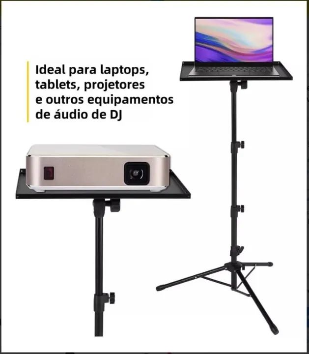 Bandeja com tripé para projetores, laptop, partituras, etc. - Foto 2