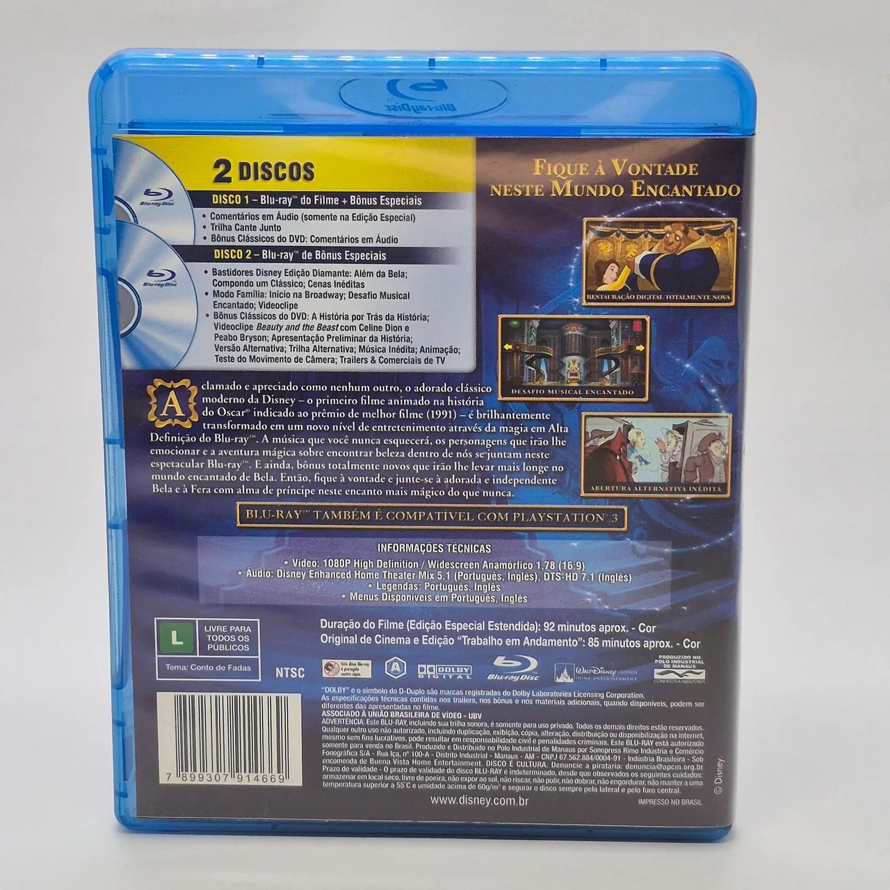 Blu-ray Duplo - Disney - A Bela e a Fera - Edição Diamante - Foto 2
