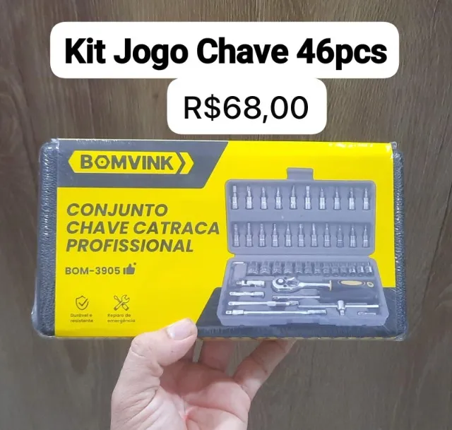 Kit Jogo de Chaves de 46 Peças
