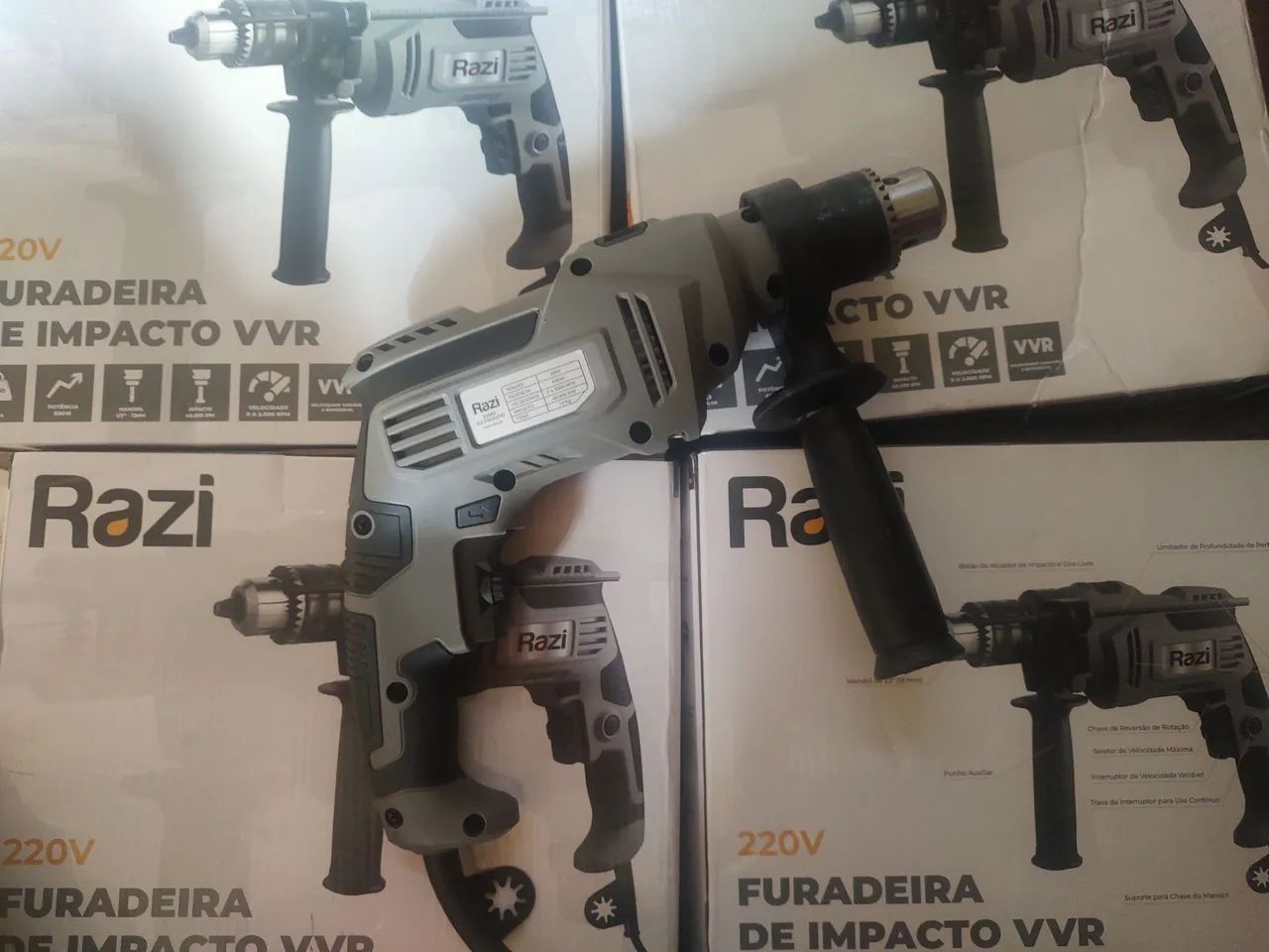 Furadeira com reverso razi 600w nova - Foto 3