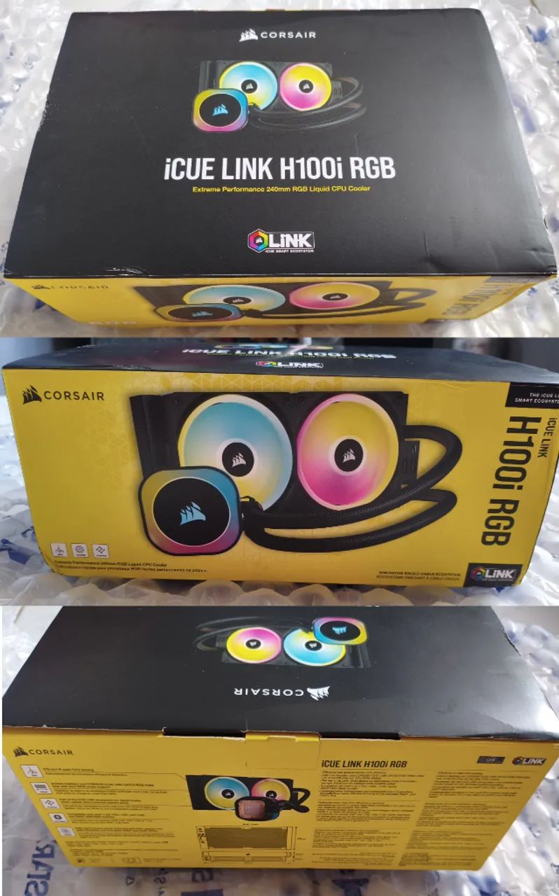 Water Cooler Corsair iCUE LINK H100i RGB 240mm NOVO/LACRADO
