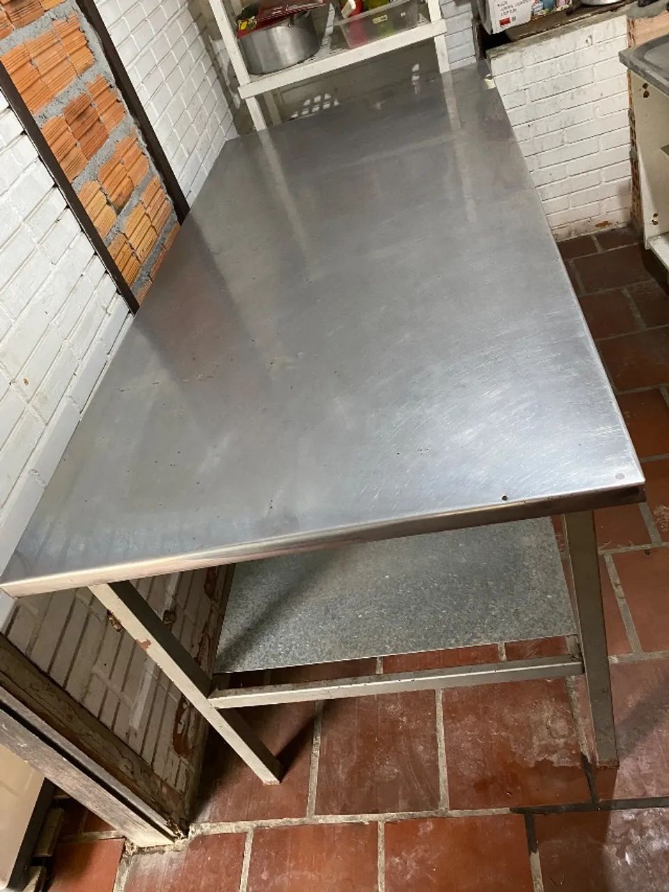Mesa de serviço aço inox 