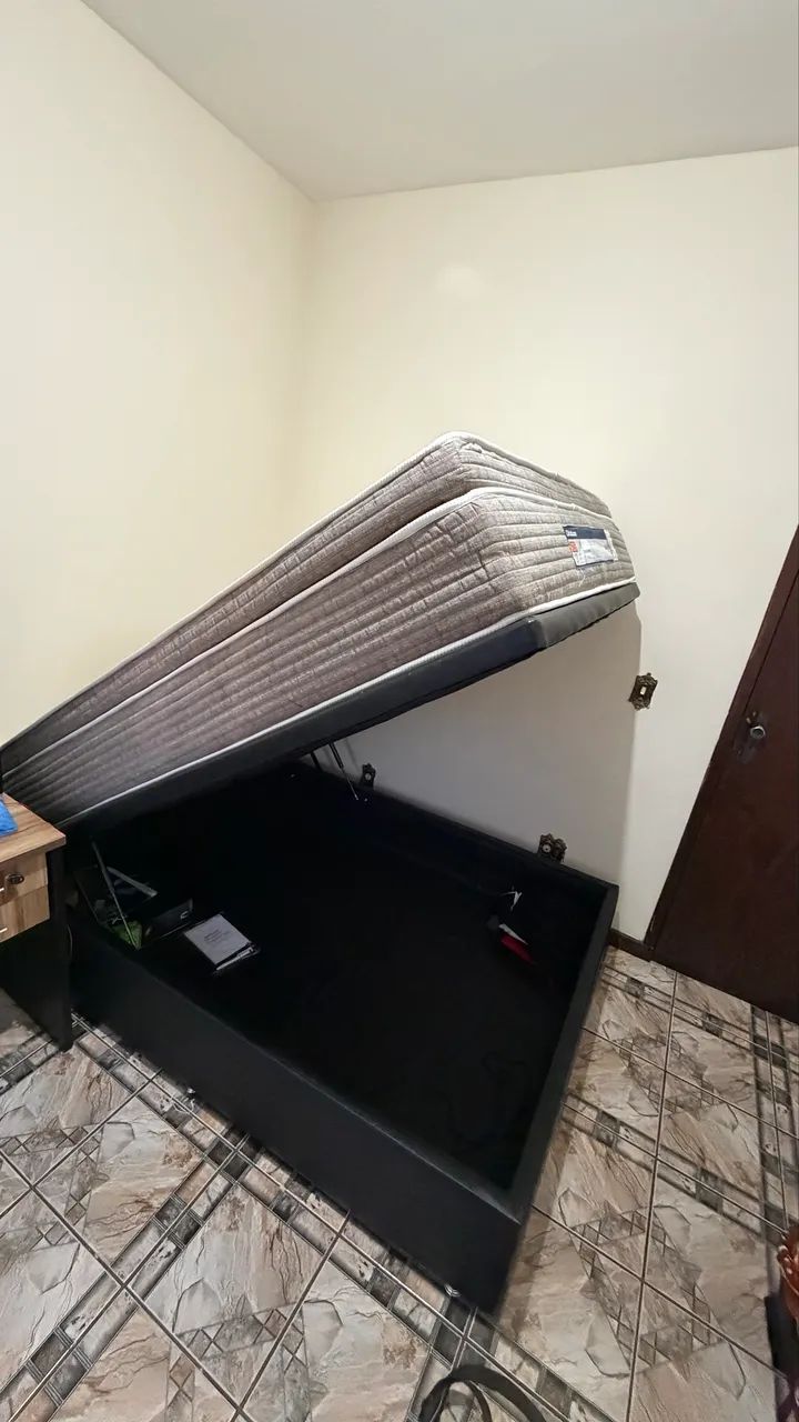 Cama de casal completa (colchão e box) - Foto 3