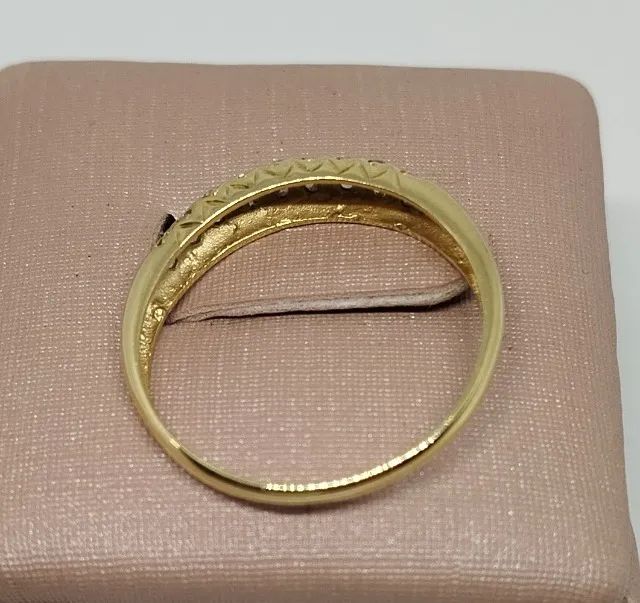 Anel ouro 18k - Diamantes - aro 20 - Foto 4