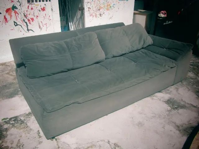 Sofá chaise modular 3 lugares, em suede cinza, ideal para reforma - Foto 4