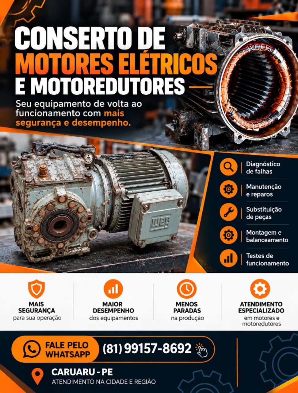 ? SEU MOTOR ELÉTRICO APRESENTOU DEFEITO?
