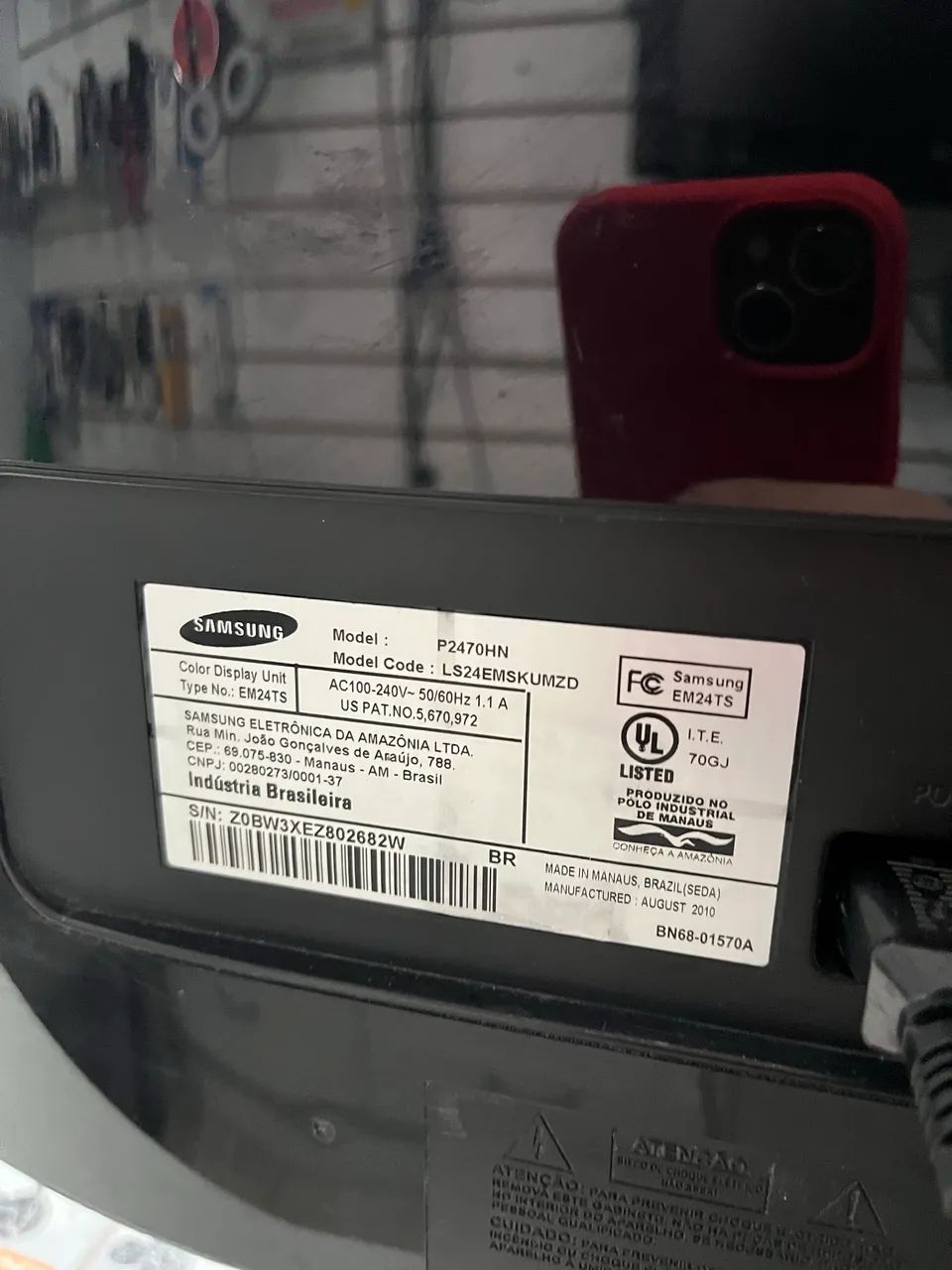 Tv lcd Samsung p2470hb com vídeo componente retro gamer - Foto 4