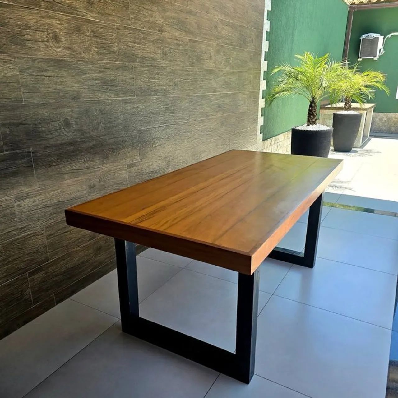 Mesa de madeira maciça industrial rústica  - Foto 2