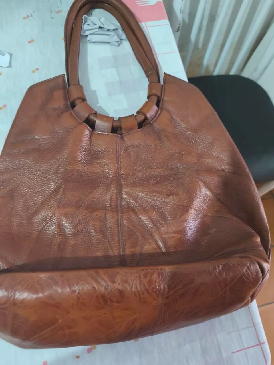 Bolsa Marrom de Couro  - Foto 4