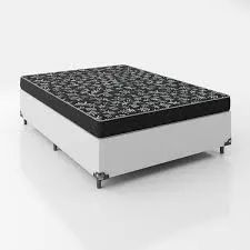 Base Box Casal Branco com Colchão Casal D20 - Entrega Rápida!