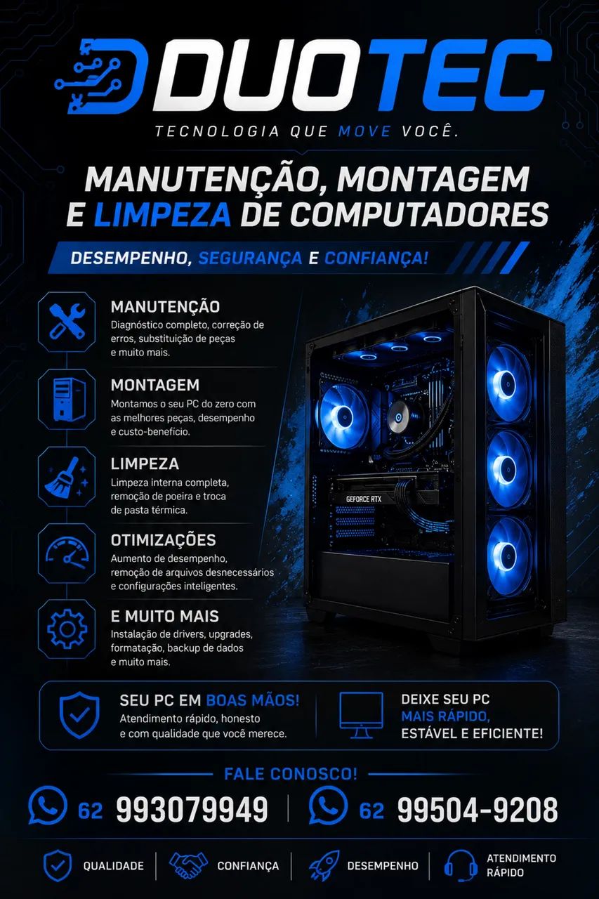 Manutenção e Limpeza de Computadores e PC Gamers