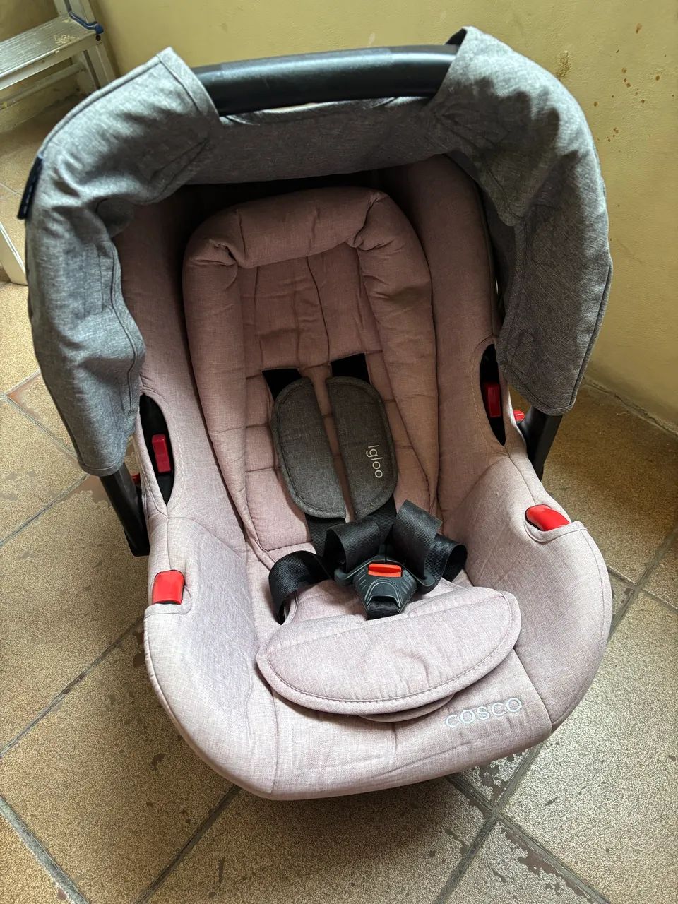 Bebê Conforto Igloo Rosa Mescla com Cinza Cosco - Foto 4