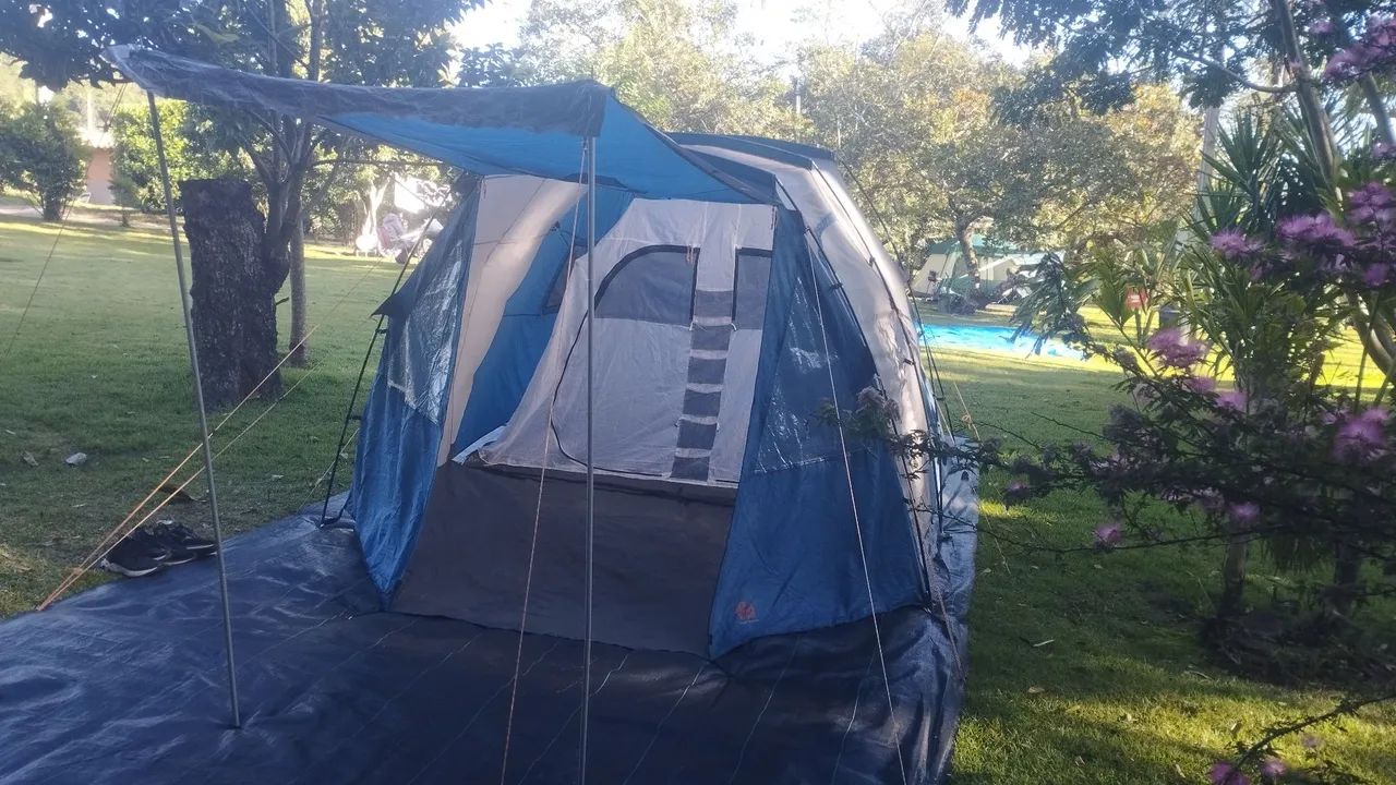 Barraca camping 4 pessoas, 2 quarto, sala de estar, avanço, NÃO ENVIO - Foto 2
