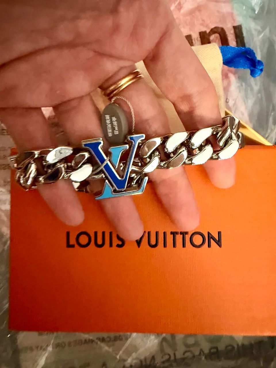 Pulseira Louis Vuitton prata  925 - Foto 4