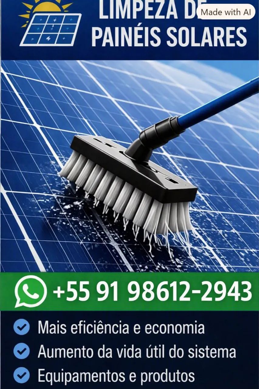 Limpeza de painel solar 