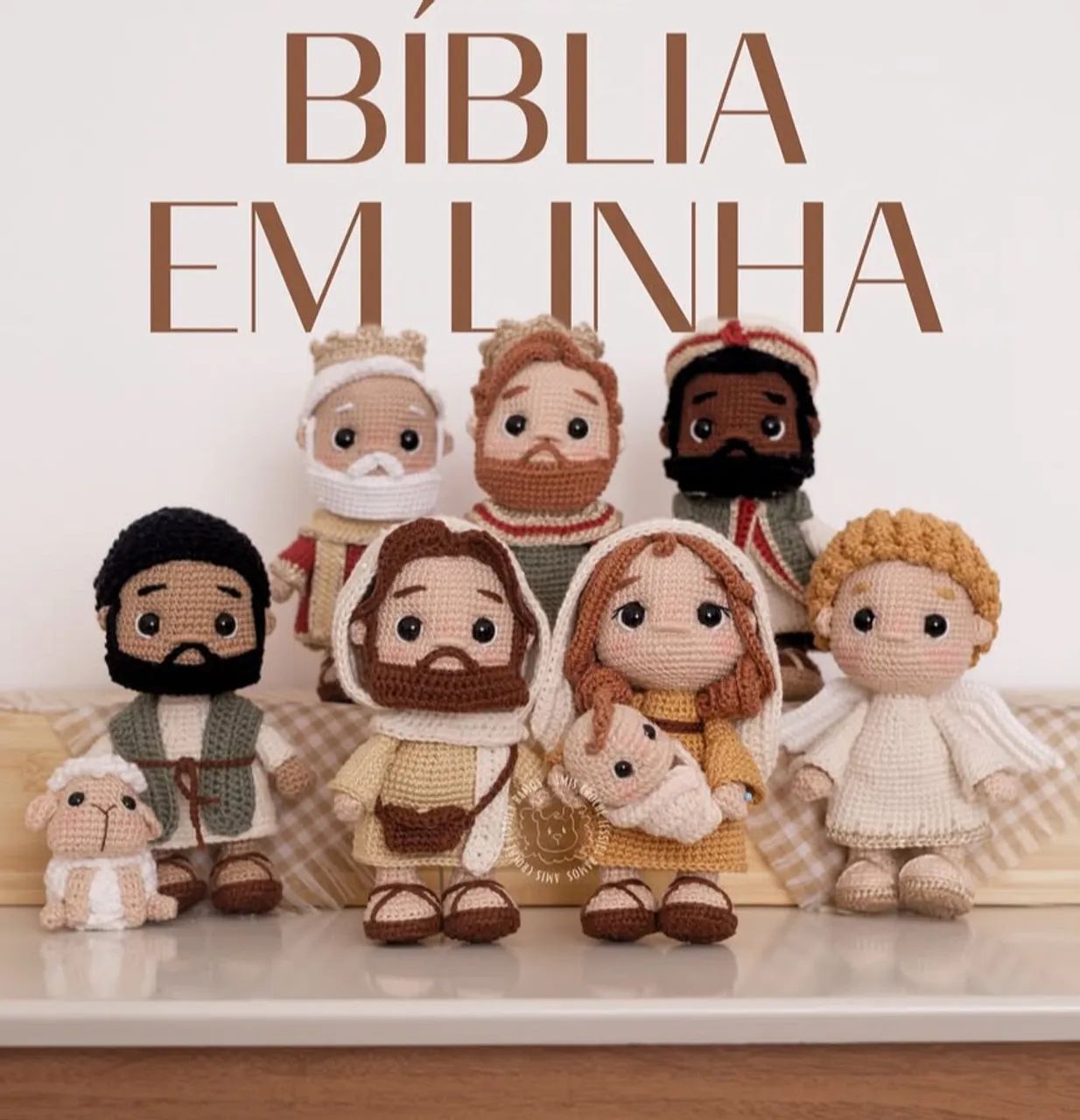 Boneco Boneca Amigurumi Crochê Moderno Sagrada Família The Chosen Jesus  - Foto 6