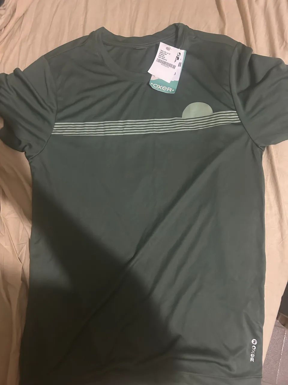camiseta esportiva manga curta, verde. Nova. - Foto 4