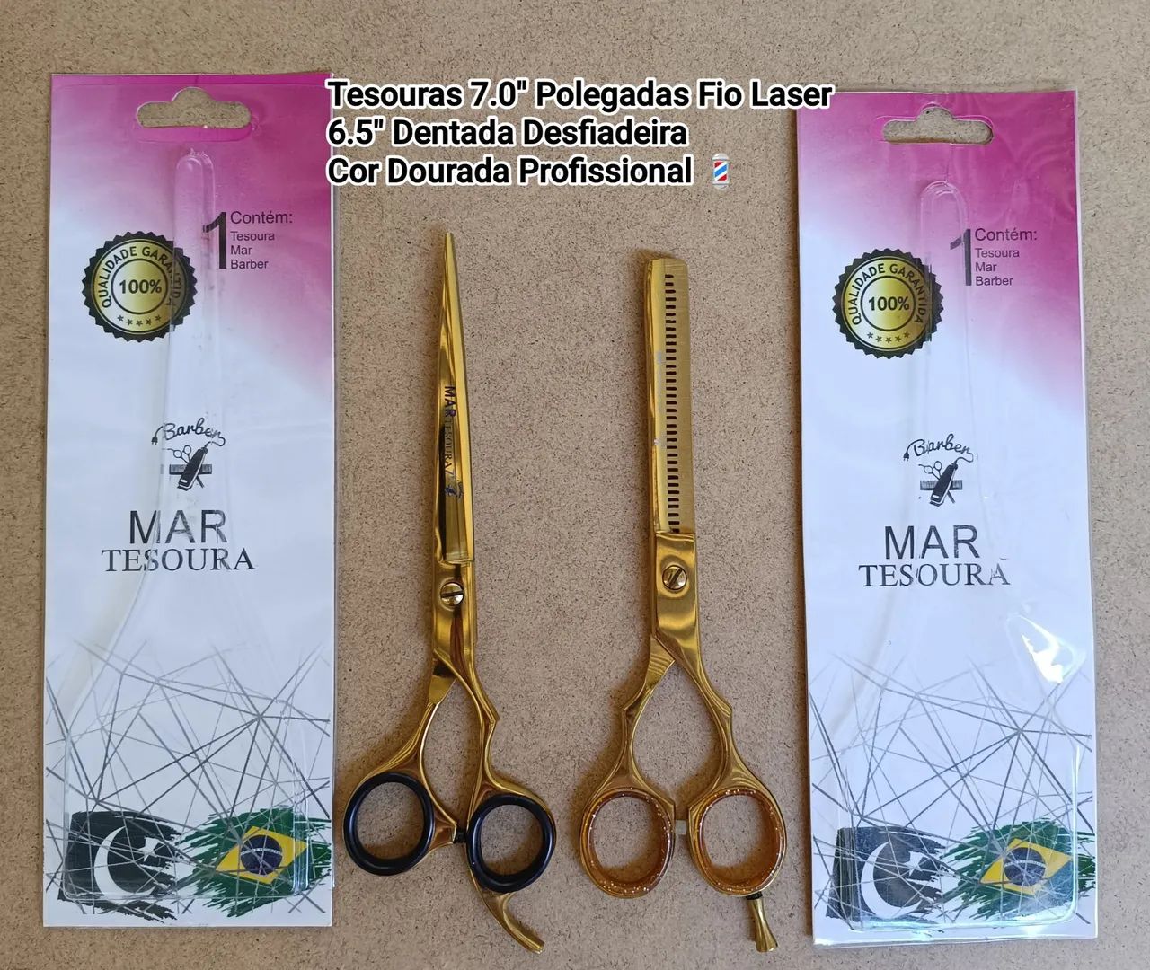Tesouras  Profissionais Barbearia Vários Tamanhos Polegadas Novas Lacradas sem Uso  - Foto 5