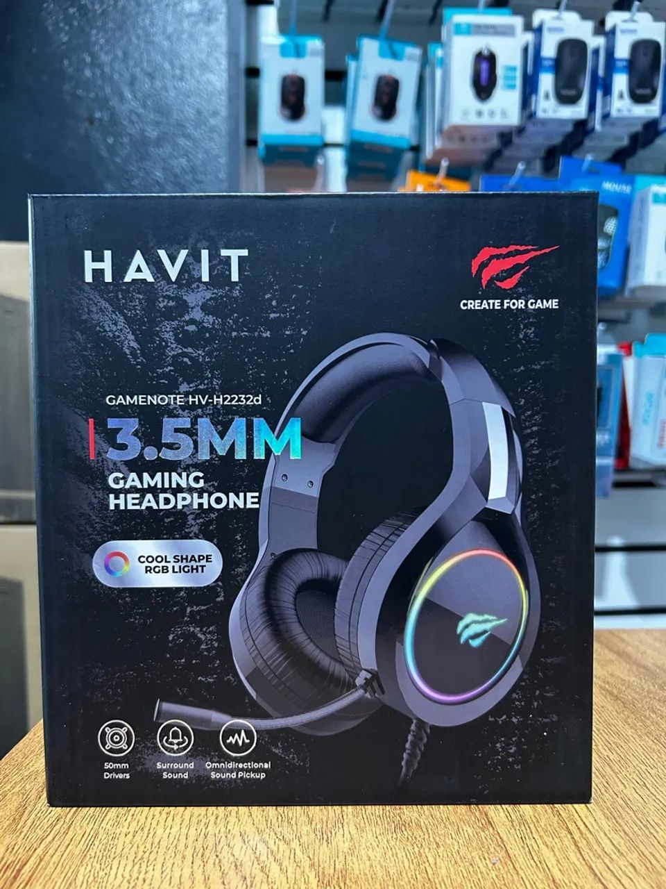 Headset gamer HAVIT com RGB microfone flexível  - Foto 2