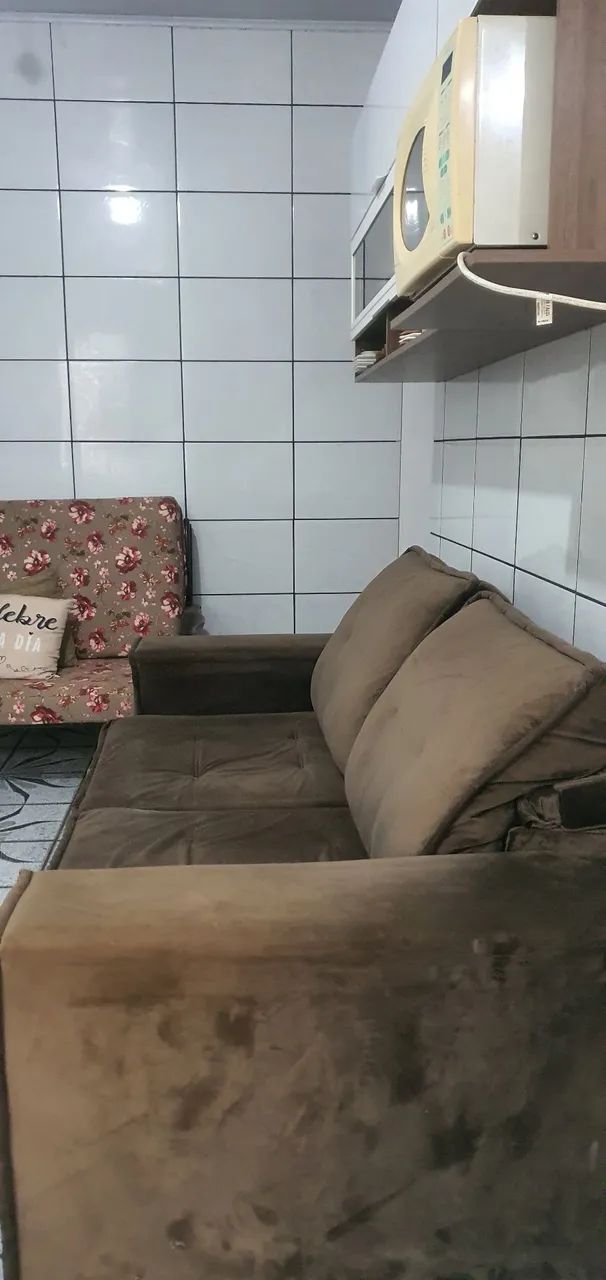 Sofá retrátil marron - Foto 5