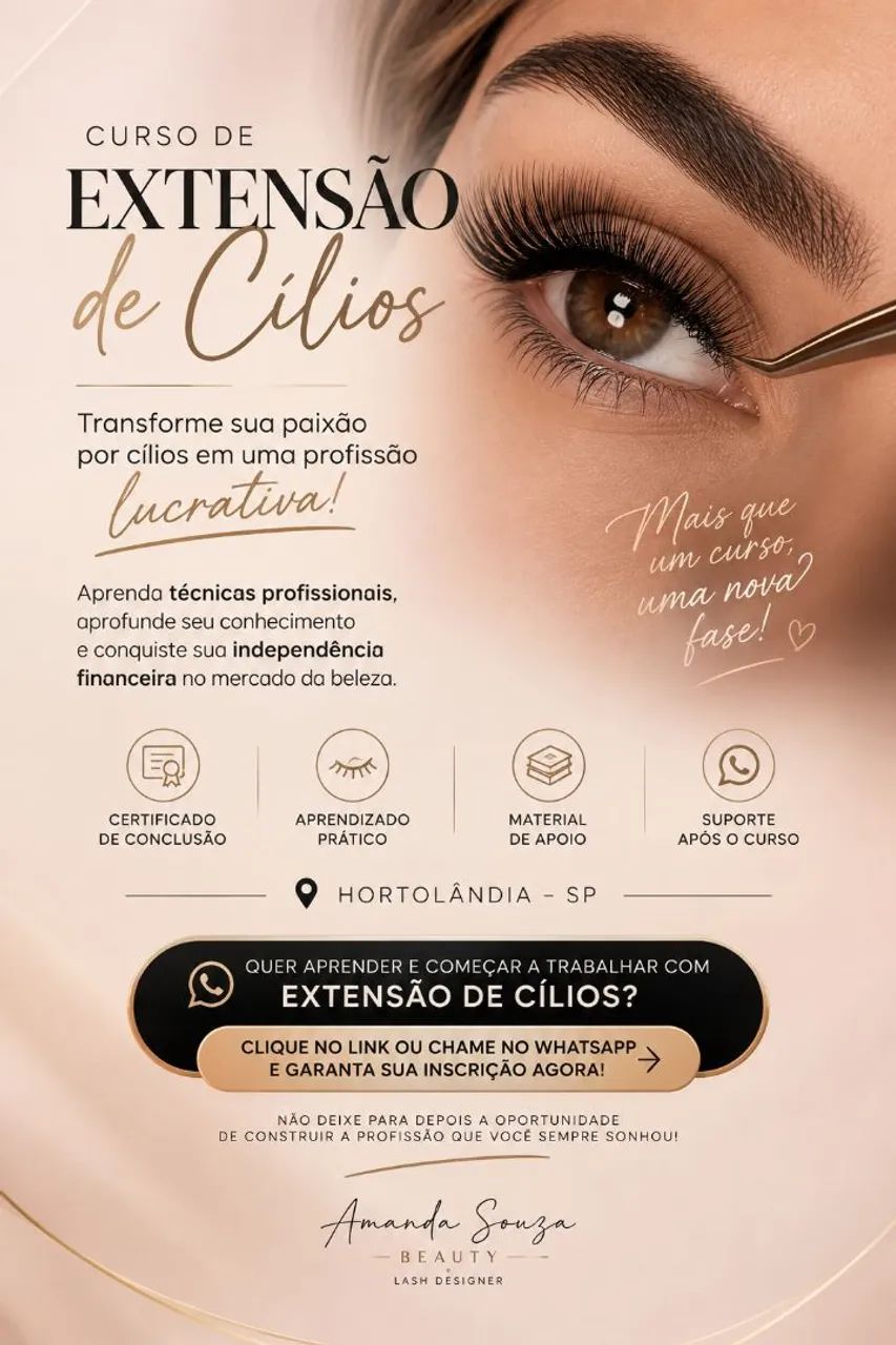 Curso extensão de cílios 