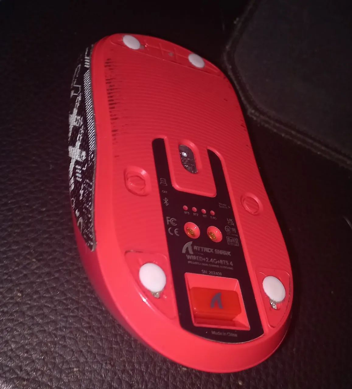 MOUSE ATTACK SHARK RED BLUETOOTH  - Foto 4