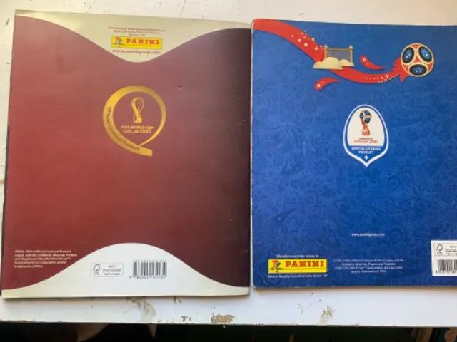 Lote de álbuns de figurinhas da copa de 2018 e 2022 semi completos  - Foto 2