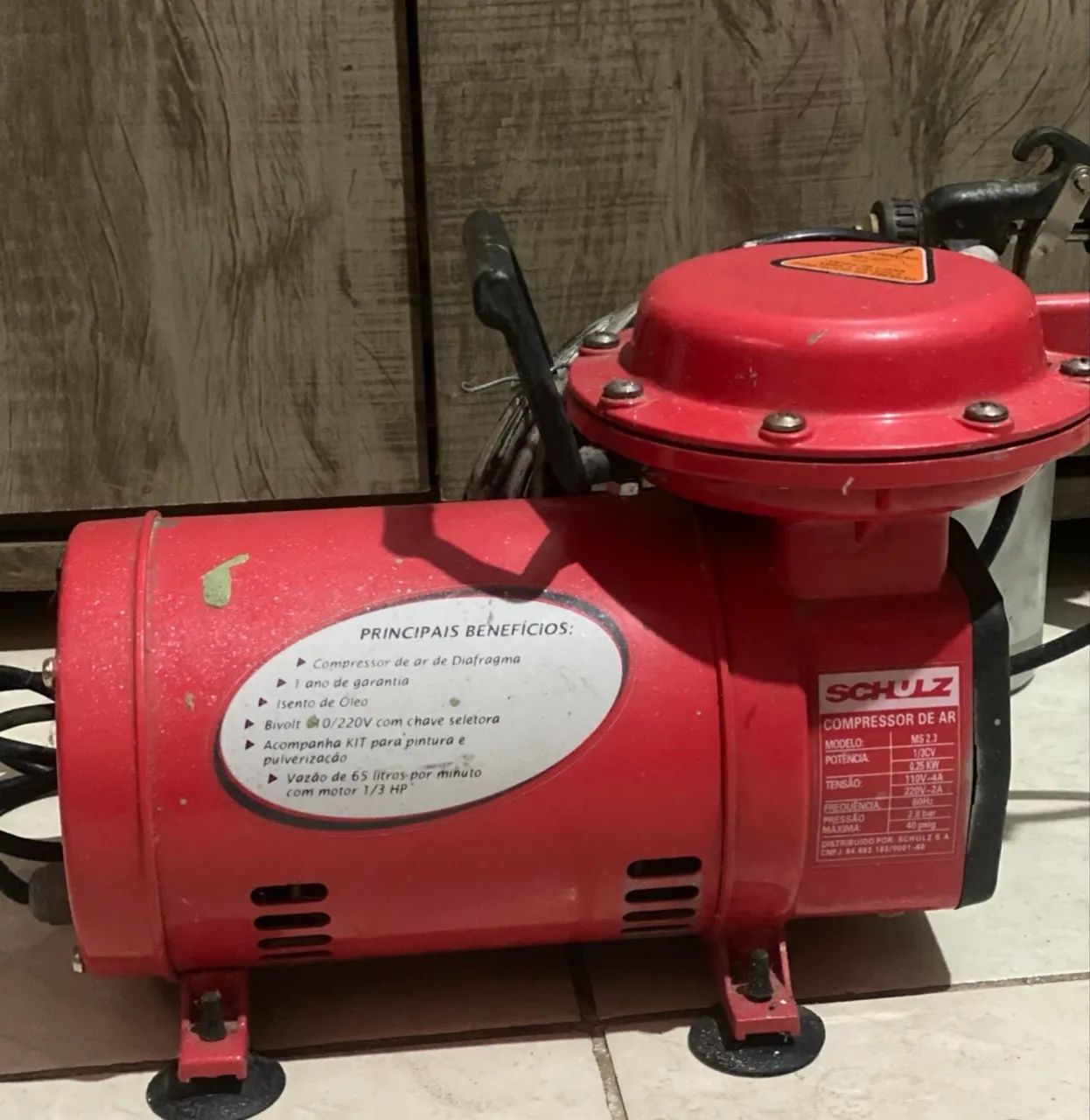 Motocompressor de Ar Portátil Schulz  - Foto 3