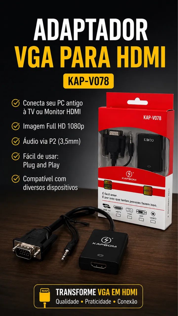 Adptador conversor VGA/HDMI  - Foto 2