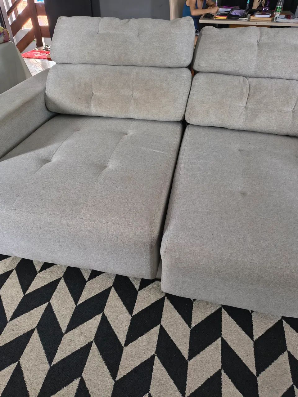 Sofá retrátil de linho  - Foto 4