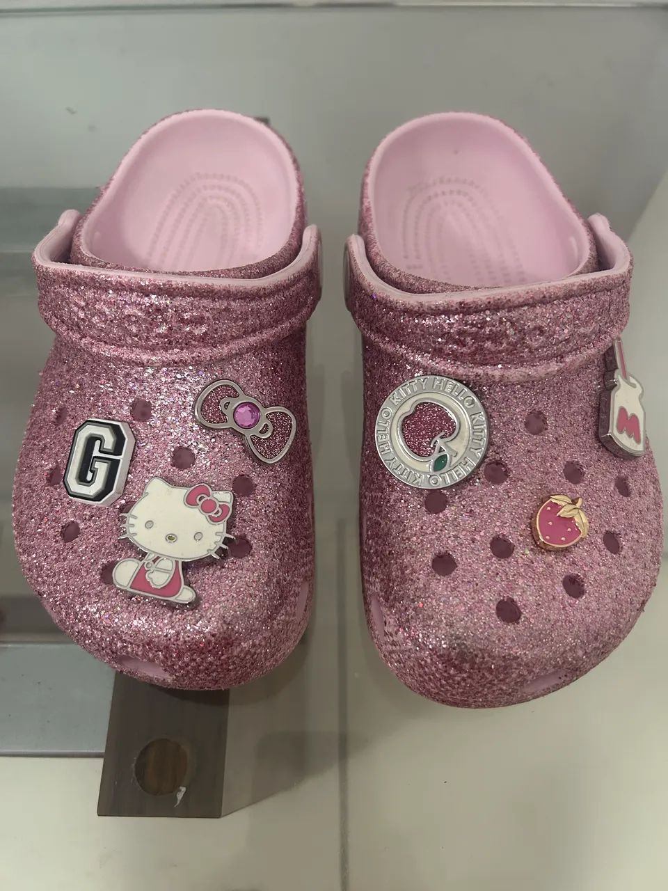 Crocs glitter rosa