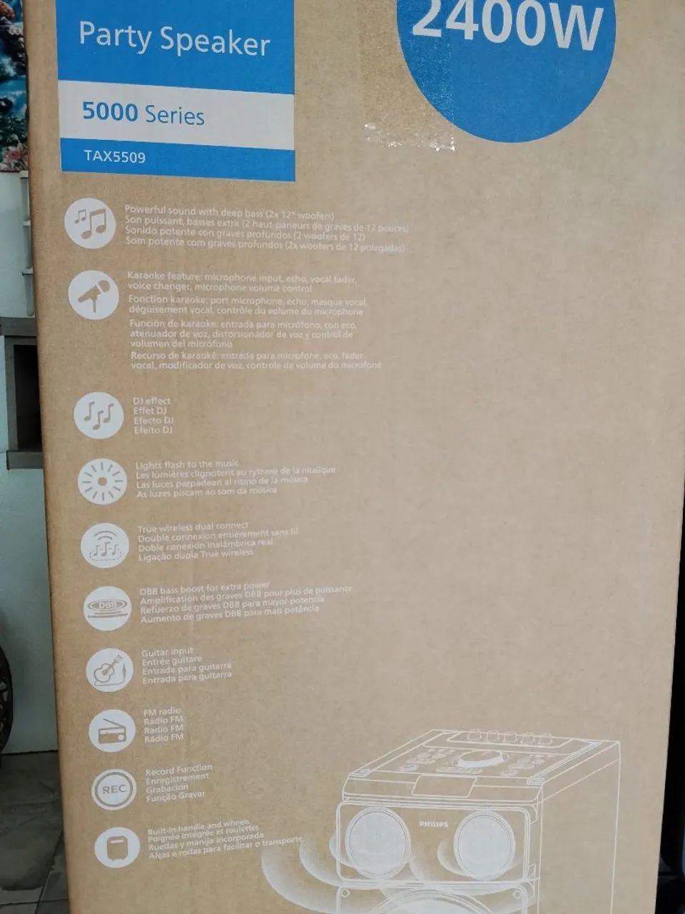 Caixa de som Philips 2.400w - Foto 3