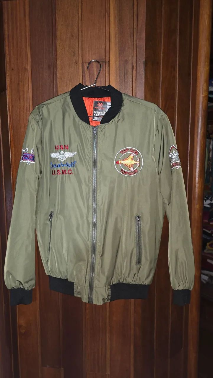 Jaqueta bomber verde militar - Foto 3