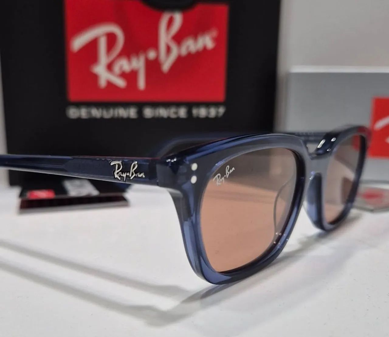 Ray ban zaya transparente azul rb4456 oculos de sol - Foto 4