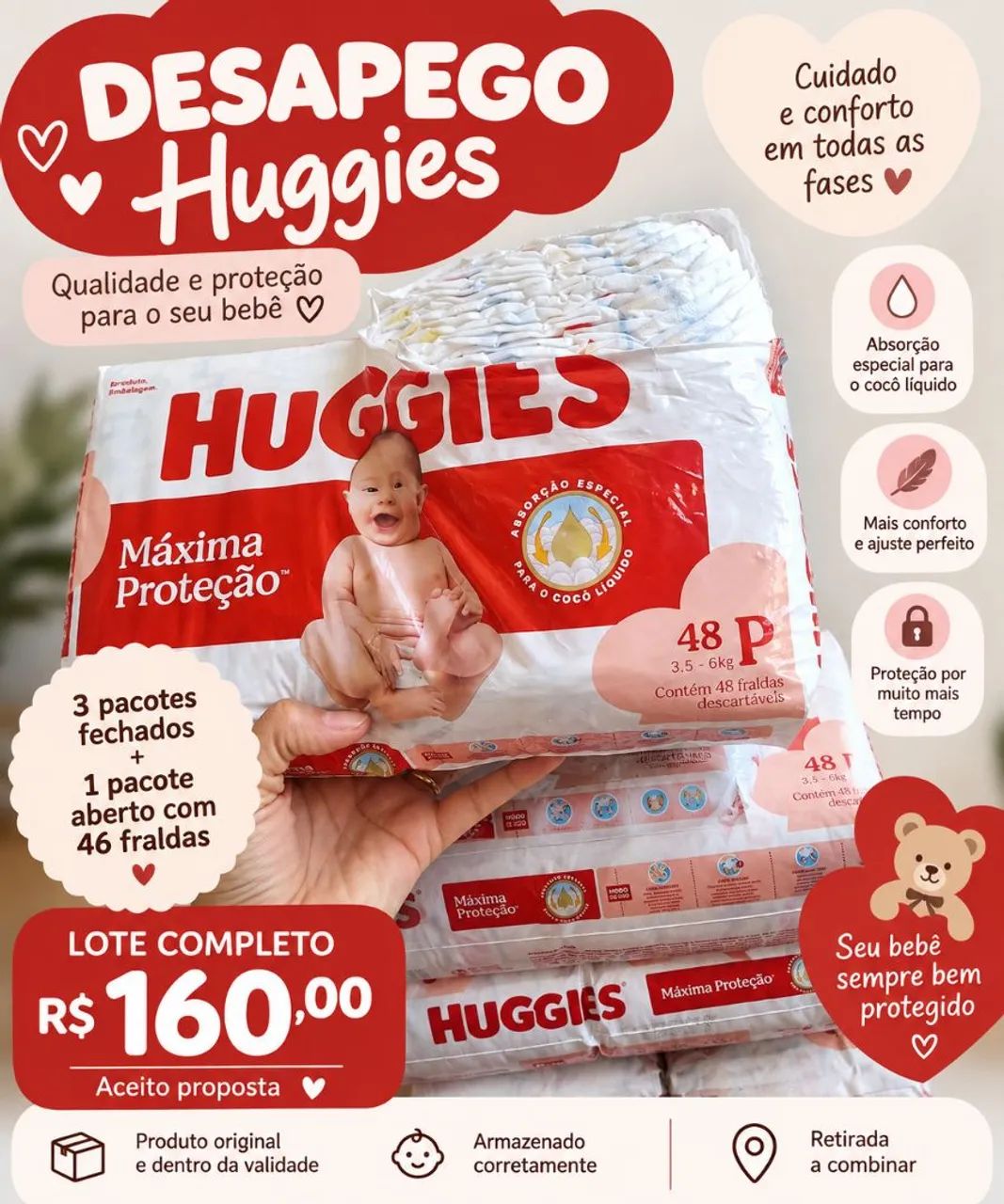 Fraldas huggies 